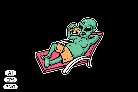 Download Aliens Eat Pizza - Aliens Collection