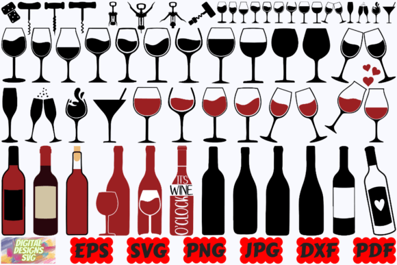 Download Wine Silhouette | Wine Glass SVG | PNG - Silhouette Collection