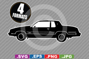 Download Classic 1987 Muscle Car Silhouette - Silhouette Collection