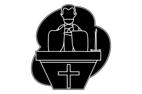 Download Priest Drinking Sacramental Wine Silhouette - Silhouette Collection