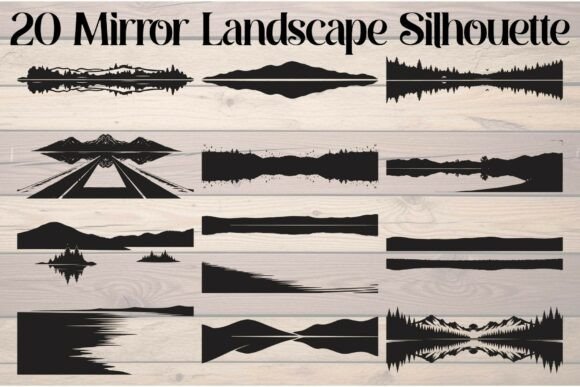 Download Mirror Landscape Silhouette - Silhouette Collection